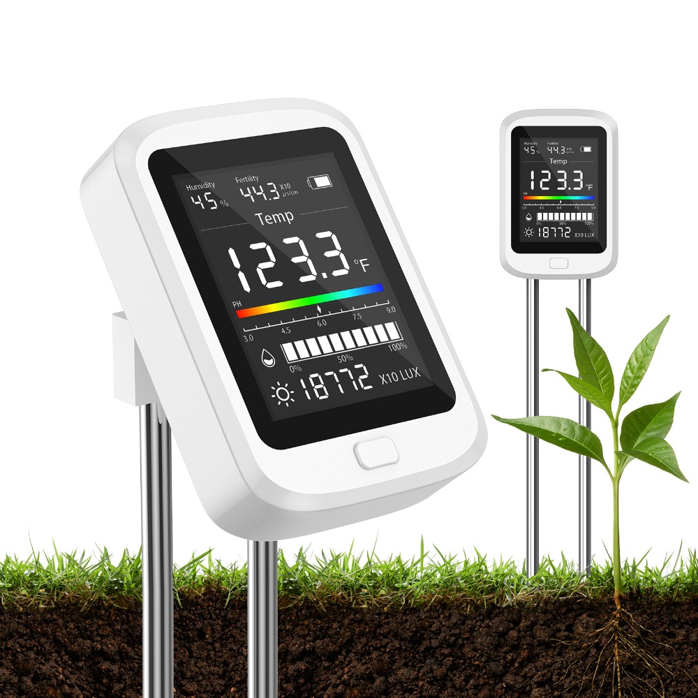 Soil Test Digital - Kit Uji Tanah 6-In-1 Pengukur Ph