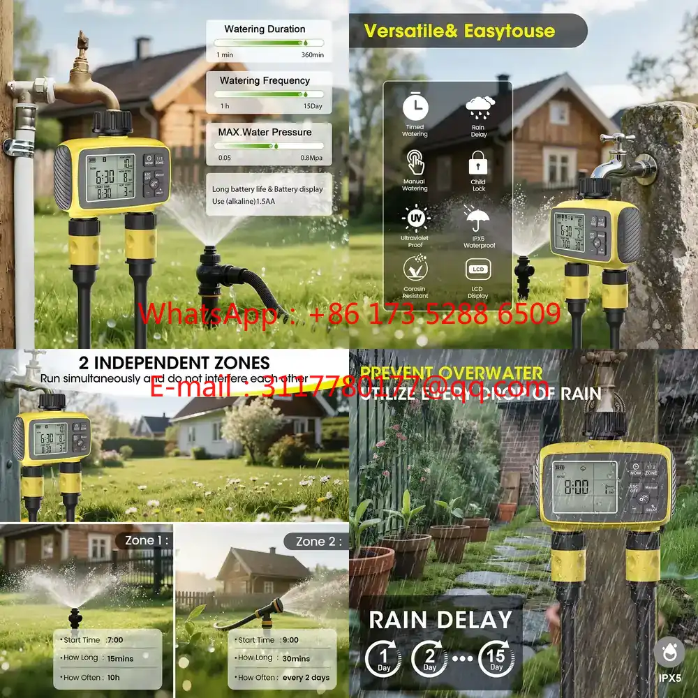 Smart Garden Zone - WAP01 Pengatur Waktu Irigasi Taman Layar