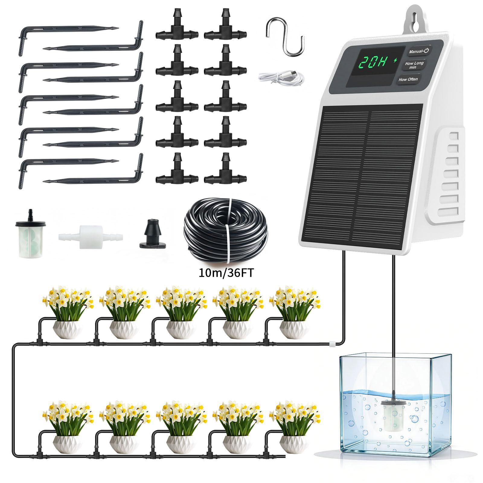 Smart Garden Sprinkler System - Sistem Irigasi Tetes Tenaga Surya yang