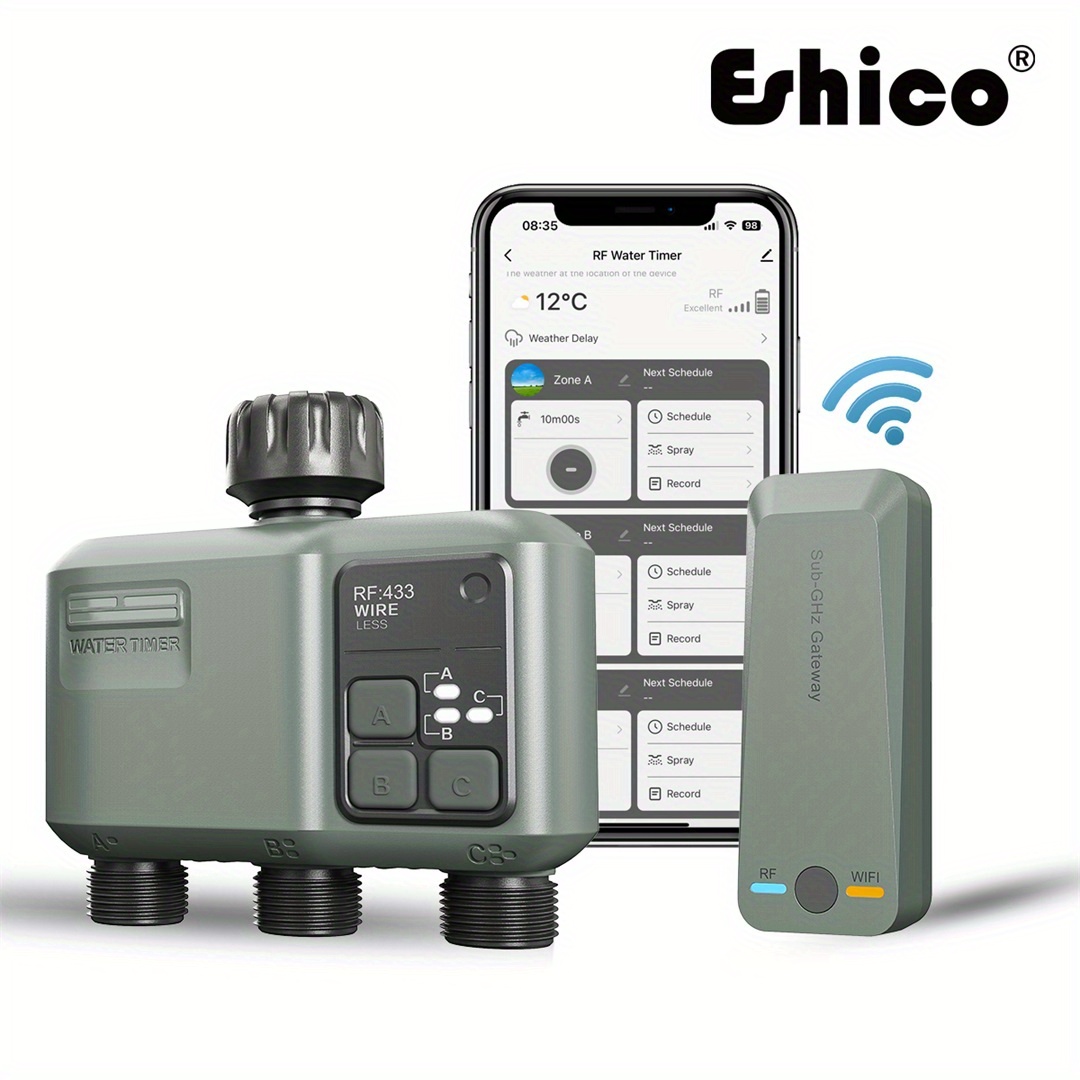 Smart Garden Zone - Timer Penyiram Cerdas Eshico: Sistem Nirkabel