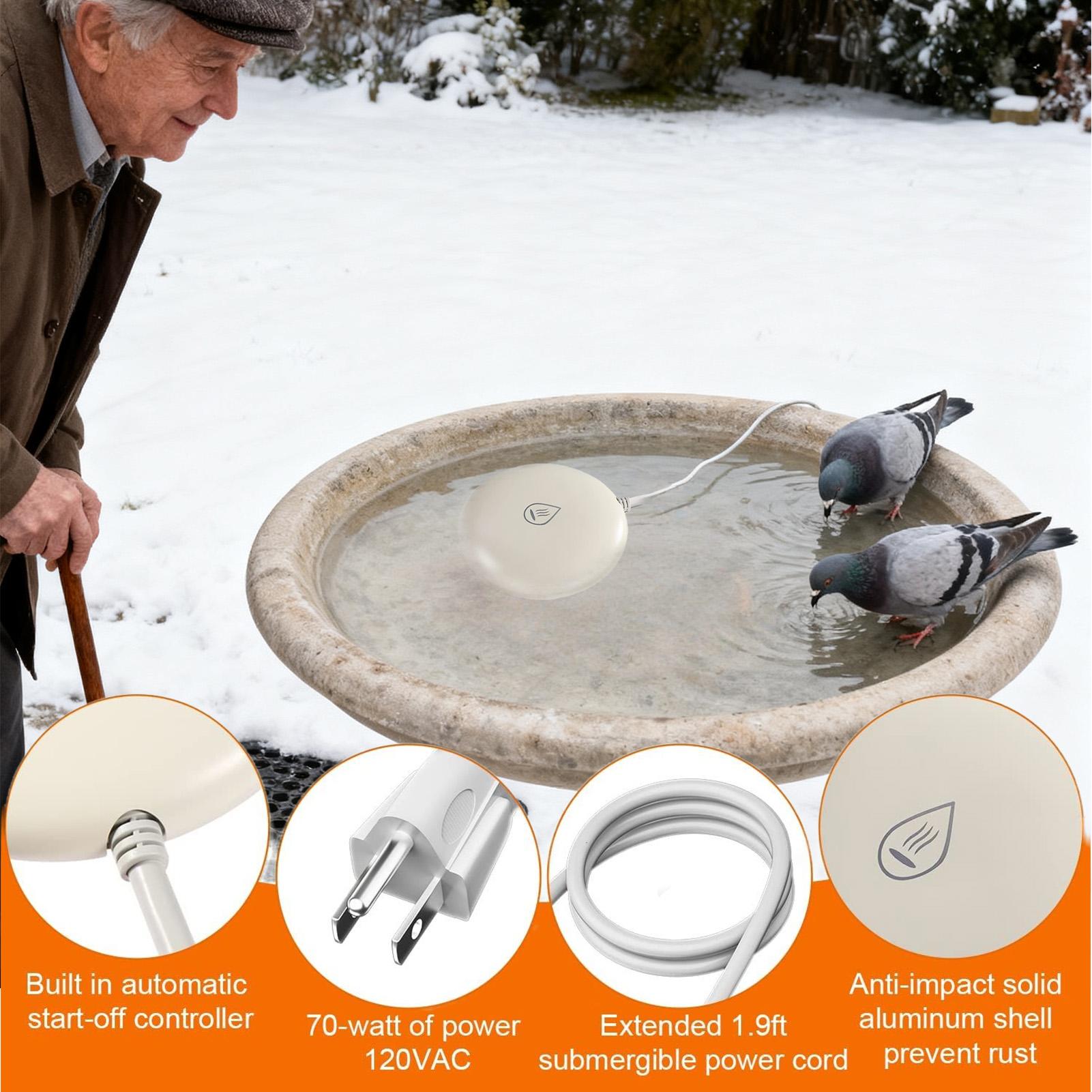 Pemanas Air Mandi Burung, Pema - Smart Garden Bird Bath ulasan dan harga