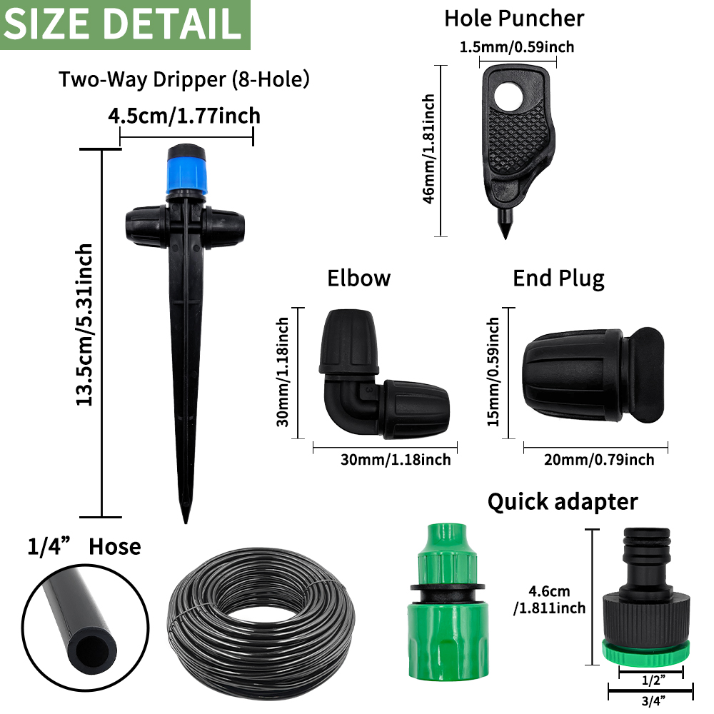 Kit Sistem Irigasi Tetes 1/4