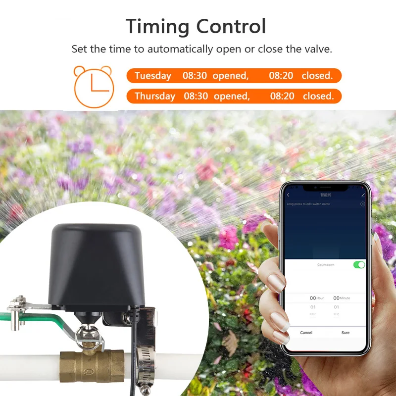 Katup Air WiFi Pintar Zigbee,  - Smart Garden Water ulasan dan harga