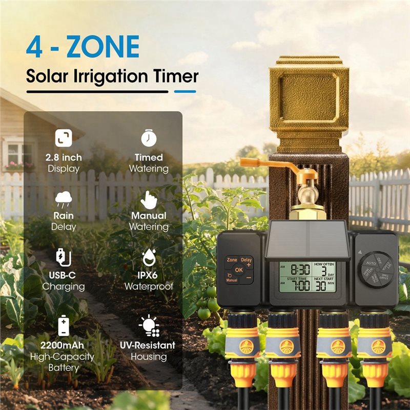Pengatur Waktu Irigasi Tenaga  - Smart Garden Zone ulasan dan harga