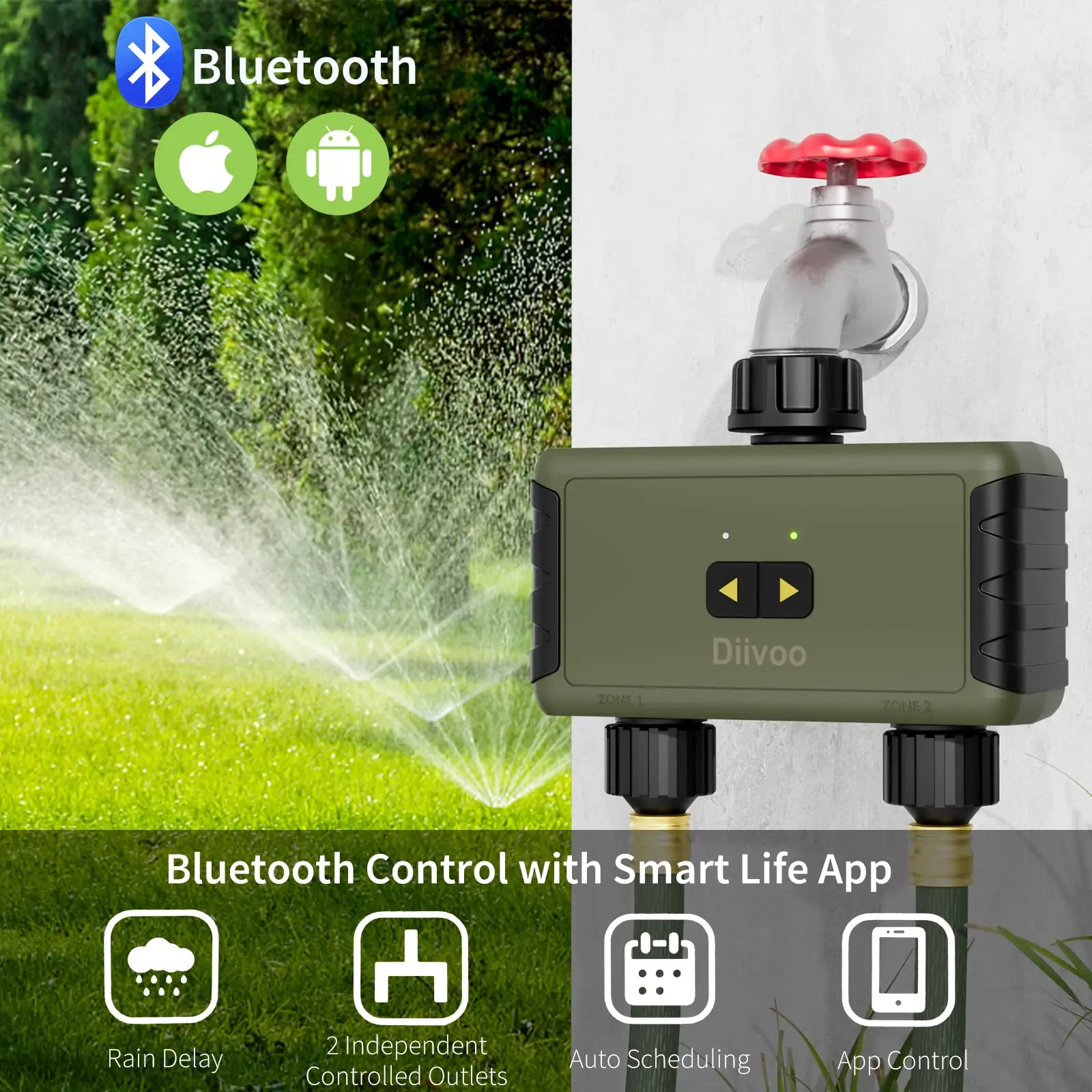 Diivoo Penyiram Otomatis denga - Smart Garden Hose Timer ulasan dan harga